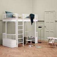 Oliver Furniture Wood Original Children's High Loft Bed in White