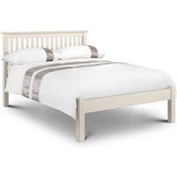 Barcelona Low Foot End Stone White Finish Solid Pine Wooden Bed Frame - 4ft Small Double