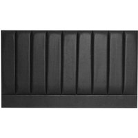 Designer Pluto 6ft Super King Size Black Faux Leather Fabric Headboard