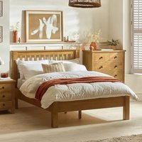 Amsterdam - King Size Low Foot End Solid Oak Wooden Bed Frame - 5ft - Happy Beds